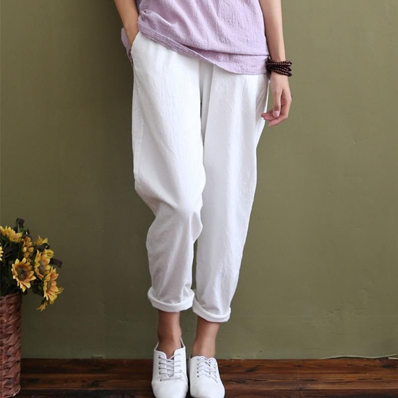 Cotton & Linen Pleated Pants | Zen - - DYAVOR®