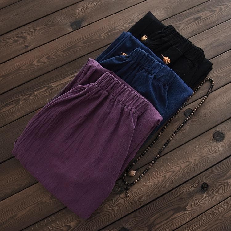 Wide Leg Flowy Linen Palazzo Pants | Zen - - DYAVOR®