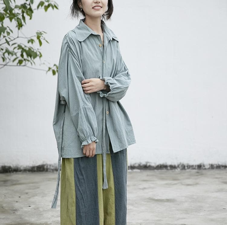 Casual Cotton Linen Shirt | Lotus - Cotton Linen Shirts - DYAVOR®