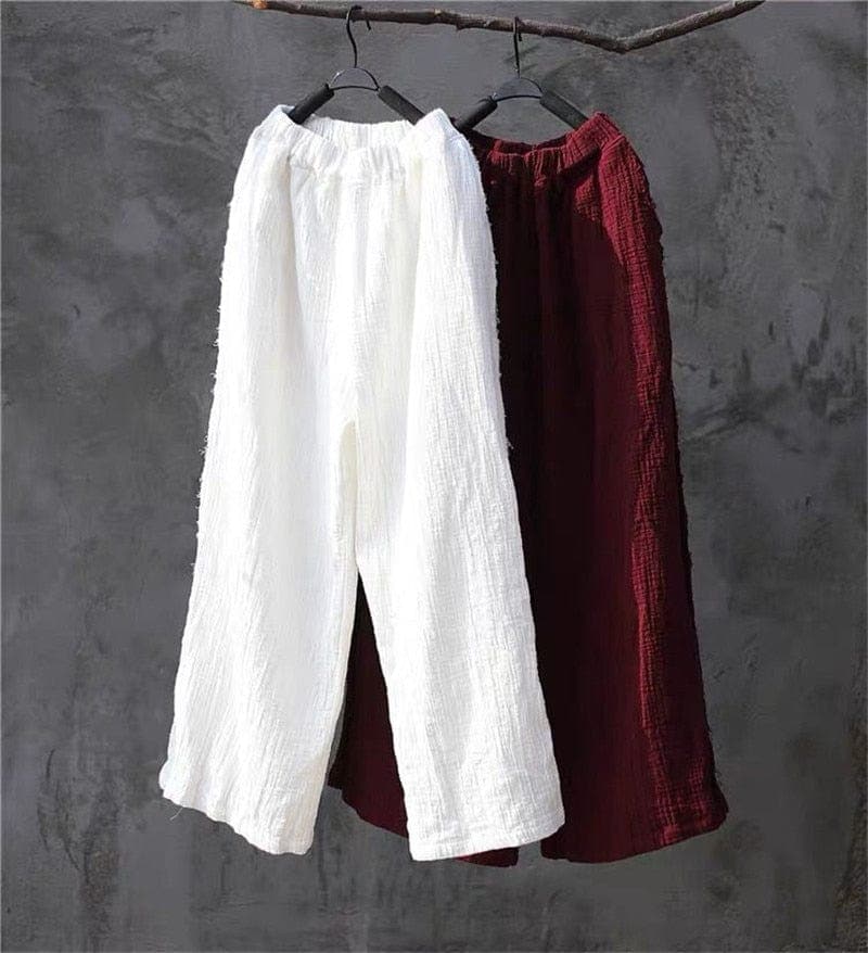 Zen Casual Linen Palazzo Pants | Zen - linen pants - DYAVOR®
