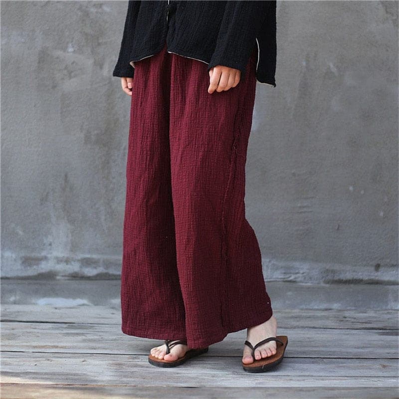 Zen Casual Linen Palazzo Pants | Zen - linen pants - DYAVOR®
