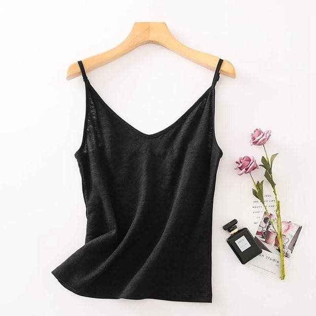 Natasa Silk & Linen Cami - - DYAVOR®