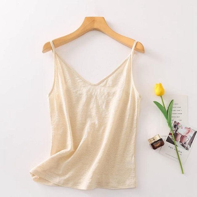Natasa Silk & Linen Cami - - DYAVOR®