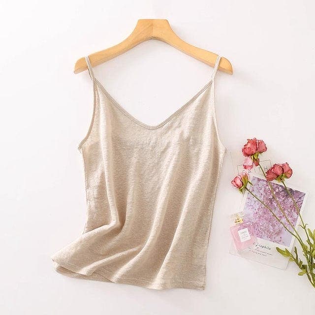 Natasa Silk & Linen Cami - - DYAVOR®