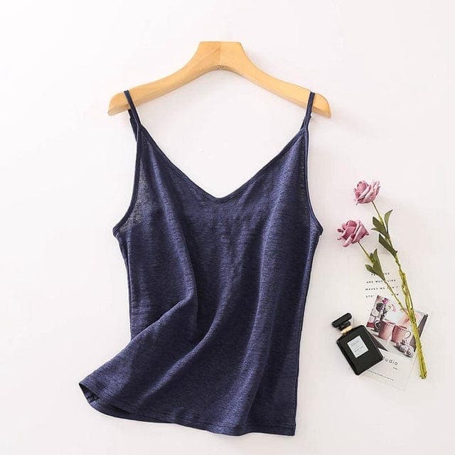 Natasa Silk & Linen Cami - - DYAVOR®