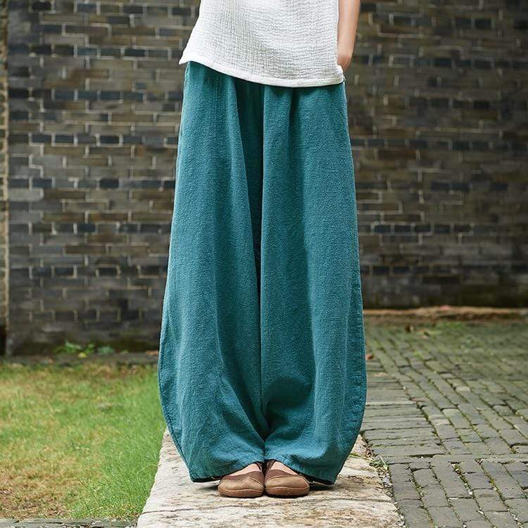 Sakura Wide Leg Linen Pants | Zen - Pants - DYAVOR®