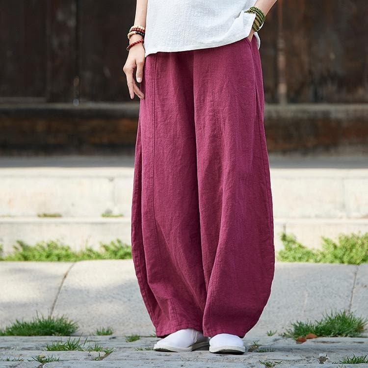 Sakura Wide Leg Linen Pants | Zen - Pants - DYAVOR®
