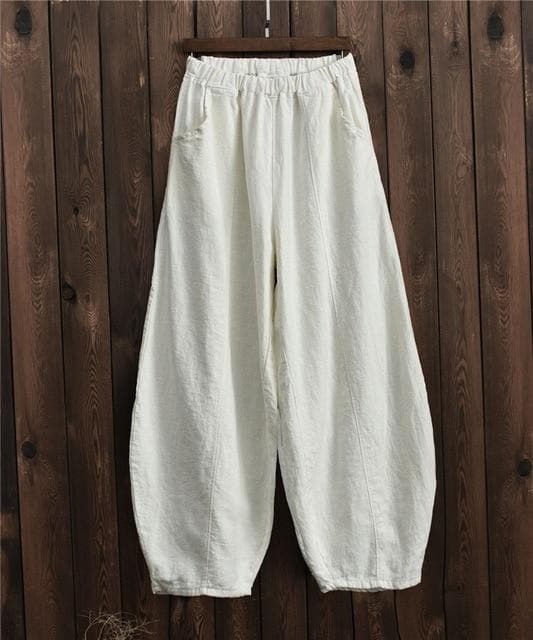 Sakura Wide Leg Linen Pants | Zen - Pants - DYAVOR®