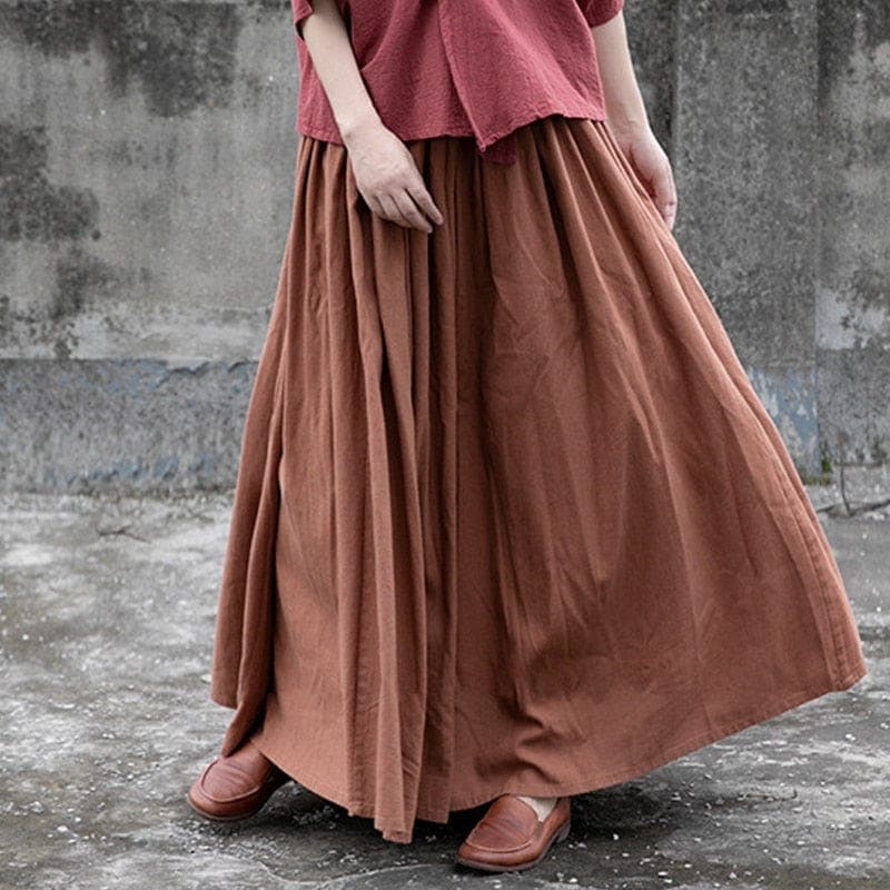 Donatella Long Vintage Maxi Skirt | Lotus - Skirts - DYAVOR®