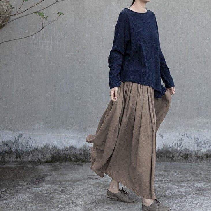 Donatella Long Vintage Maxi Skirt | Lotus - Skirts - DYAVOR®
