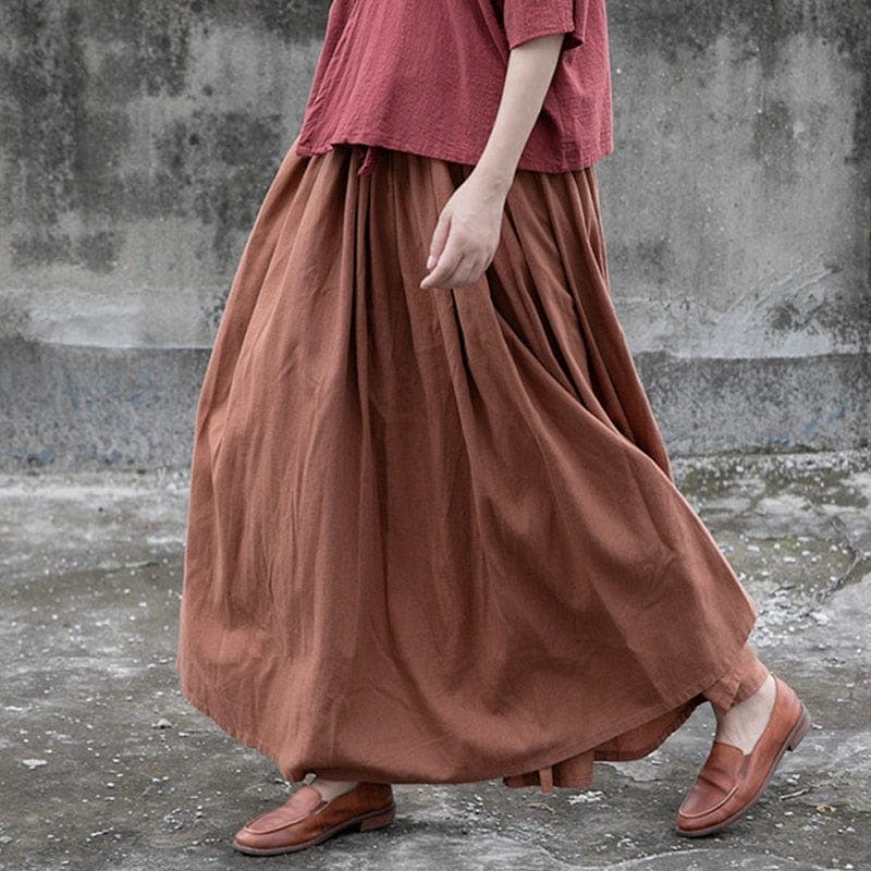 Donatella Long Vintage Maxi Skirt | Lotus - Skirts - DYAVOR®