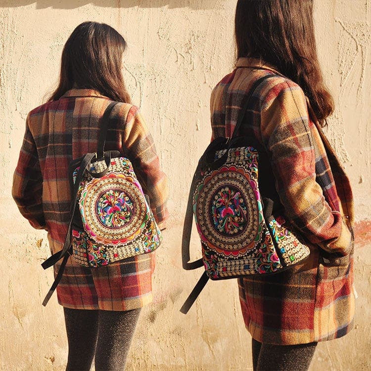 Tibet Mandala Embroidered Backpack - - DYAVOR®