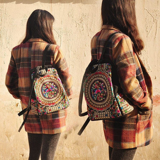 Tibet Mandala Embroidered Backpack -  - DYAVOR®