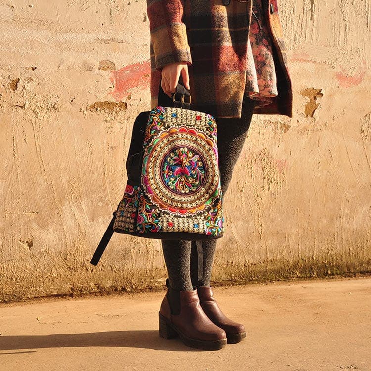 Tibet Mandala Embroidered Backpack - - DYAVOR®