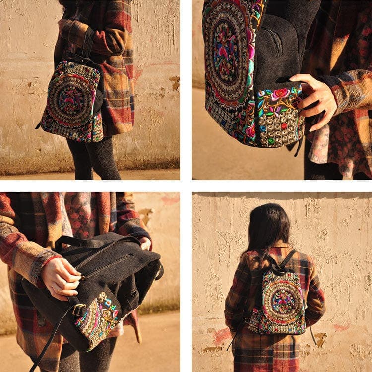 Tibet Mandala Embroidered Backpack - - DYAVOR®