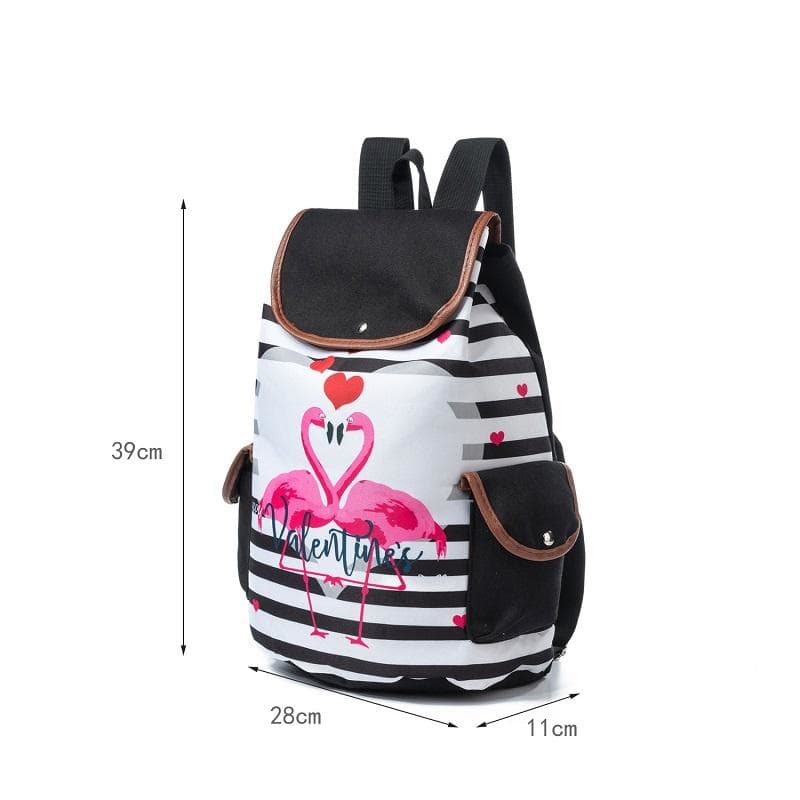 Cartoon Unicorn Printed School Backpack for Teenager with Drawstring - Backpacks - DYAVOR®