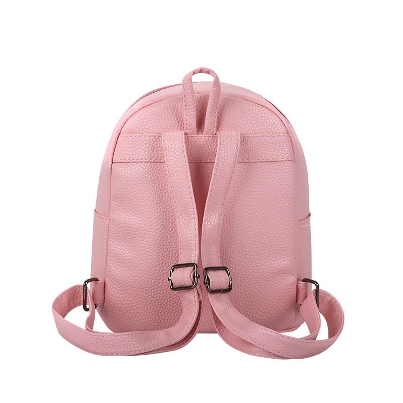 Casual Preppy Style Synthetic Leather Ladies Small Packet Rucksacks Bags - Backpacks - DYAVOR®