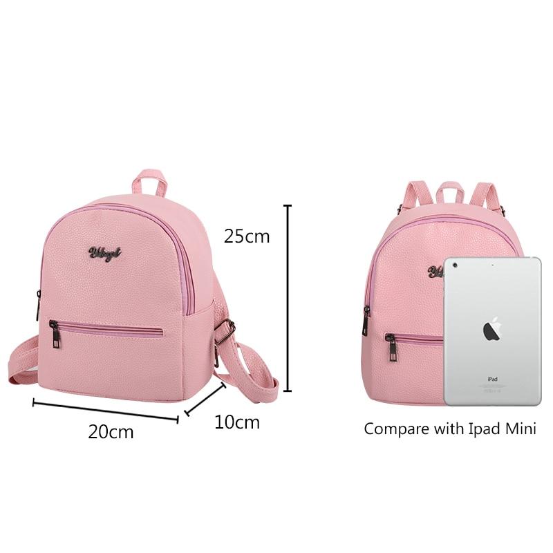 Casual Preppy Style Synthetic Leather Ladies Small Packet Rucksacks Bags - Backpacks - DYAVOR®