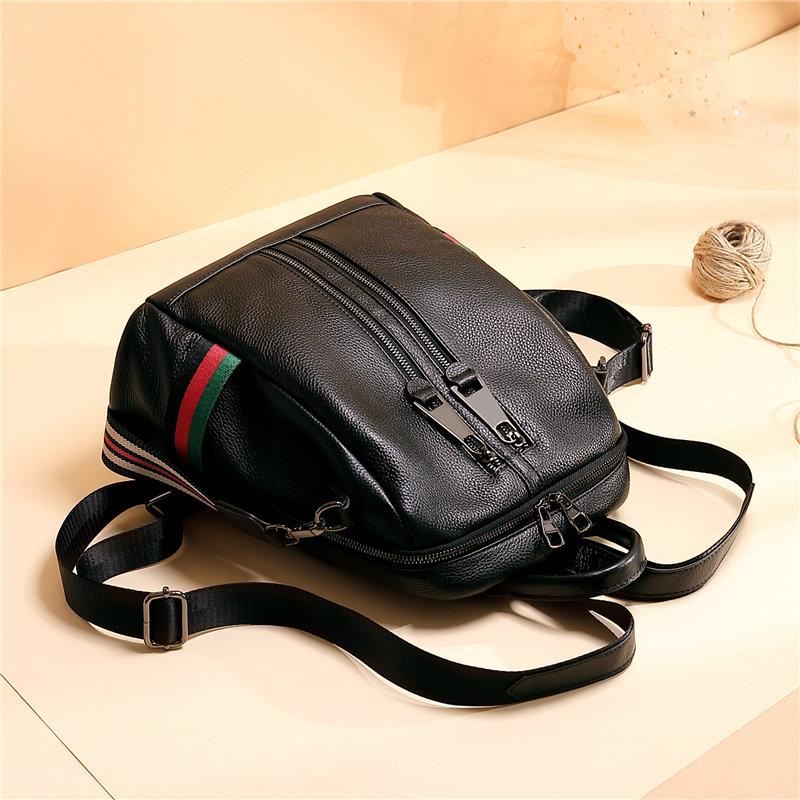 Casual Style Women's Solid Genuine Leather Travel Shoulder Bag Backpack - Backpacks - DYAVOR®