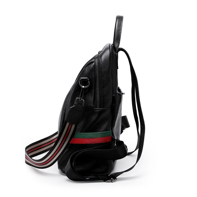 Casual Style Women's Solid Genuine Leather Travel Shoulder Bag Backpack - Backpacks - DYAVOR®