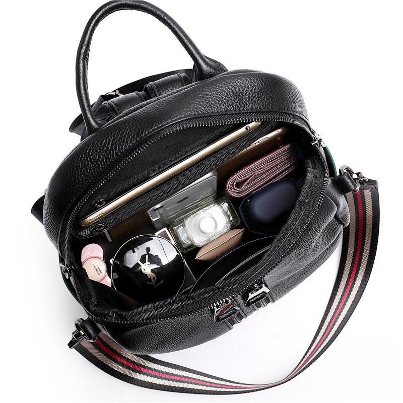 Casual Style Women's Solid Genuine Leather Travel Shoulder Bag Backpack - Backpacks - DYAVOR®