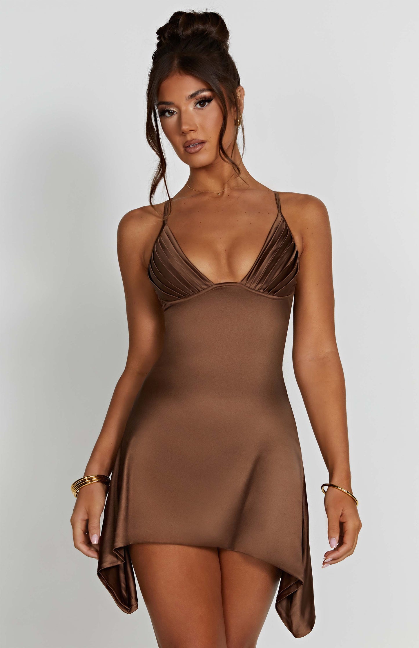 Clarise Mini Dress - Chocolate - Dress - DYAVOR®
