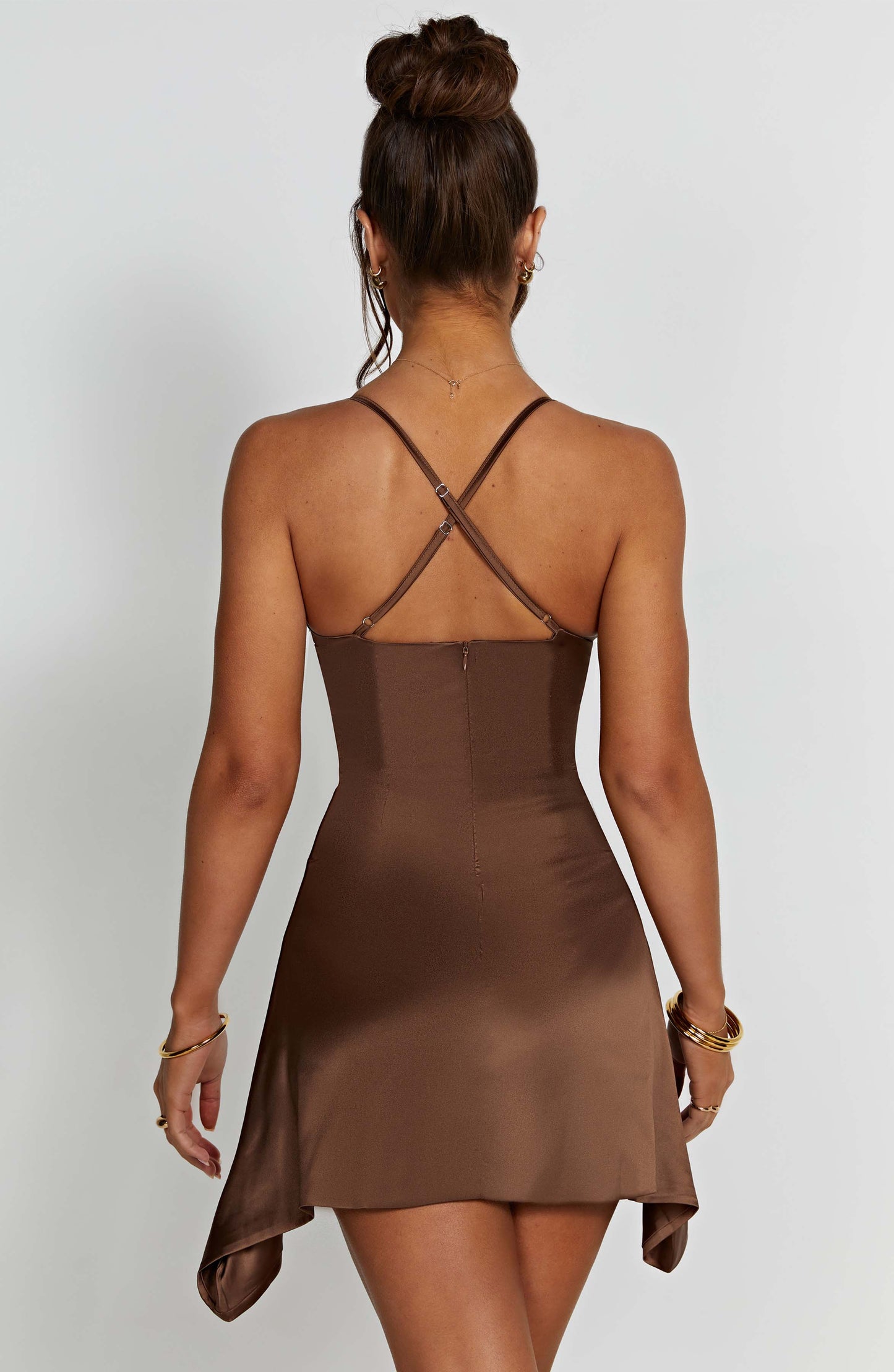 Clarise Mini Dress - Chocolate - Dress - DYAVOR®