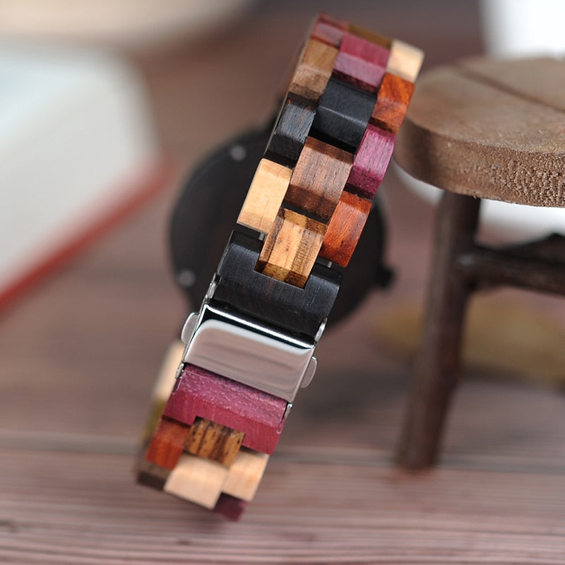 Colorful Wood Band Dear Head Watch Dial Men Women Quartz Watches Timepiece - Unisex Style Watches - DYAVOR®