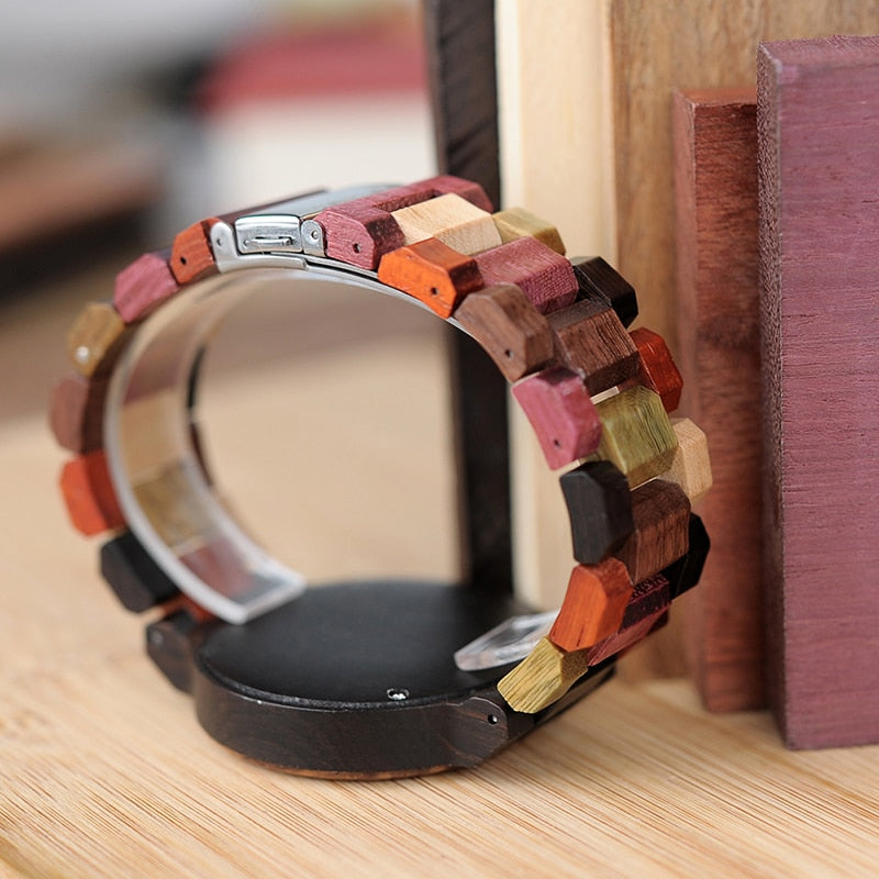 Colorful Wood Band Dear Head Watch Dial Men Women Quartz Watches Timepiece - Unisex Style Watches - DYAVOR®