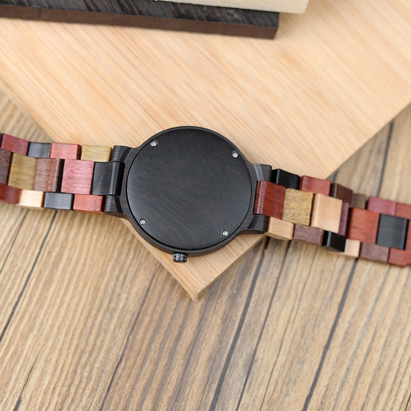 Colorful Wood Band Dear Head Watch Dial Men Women Quartz Watches Timepiece - Unisex Style Watches - DYAVOR®