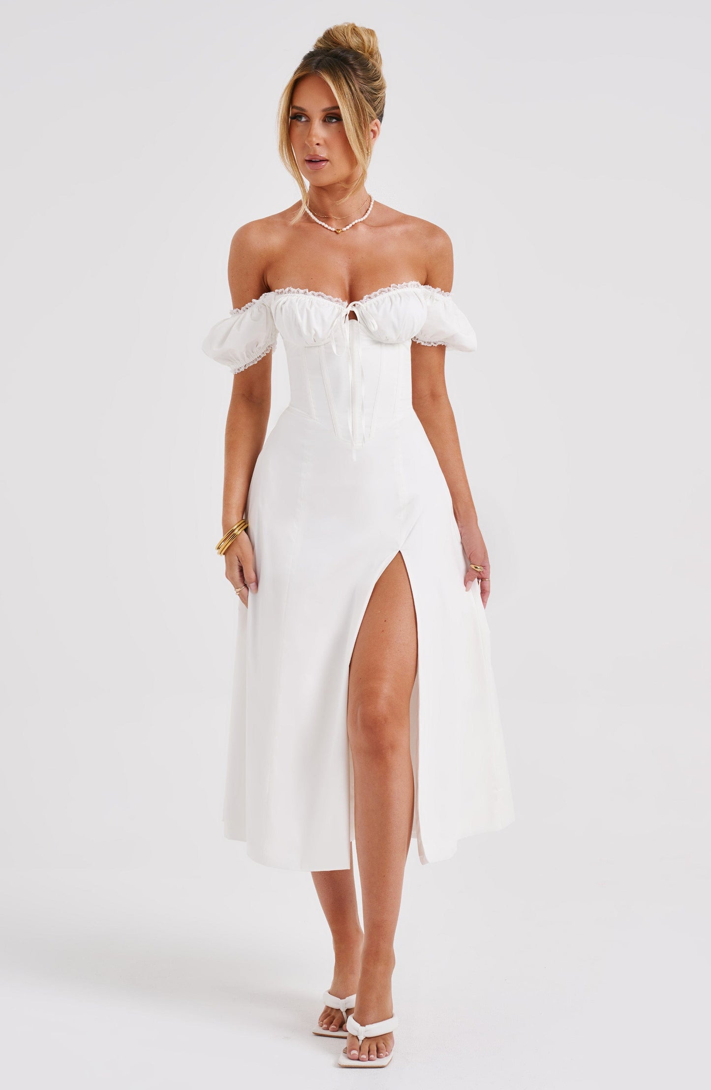 Courtney Midi Dress - Ivory - Dress - DYAVOR®