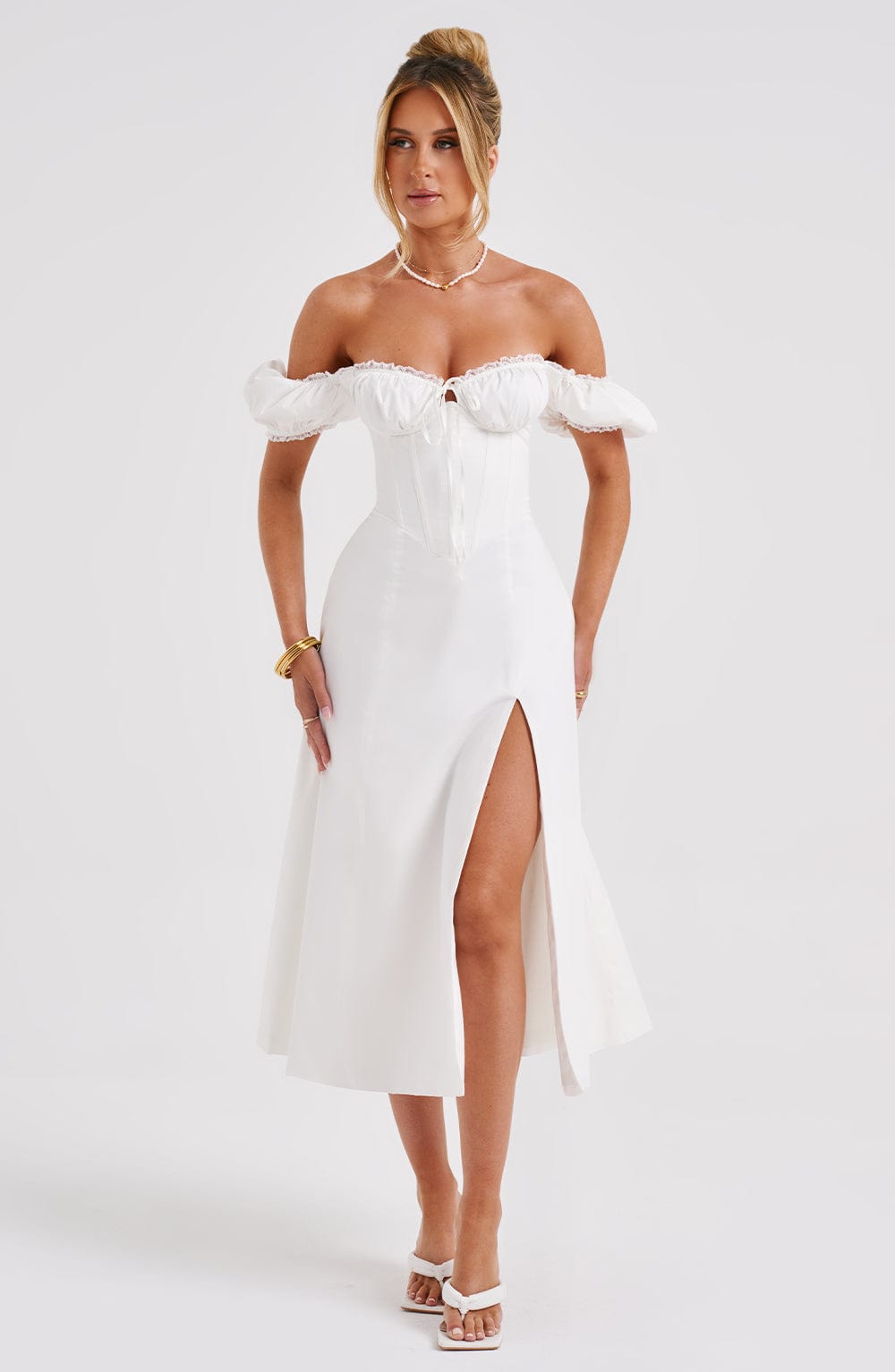 Courtney Midi Dress - Ivory - Dress - DYAVOR®