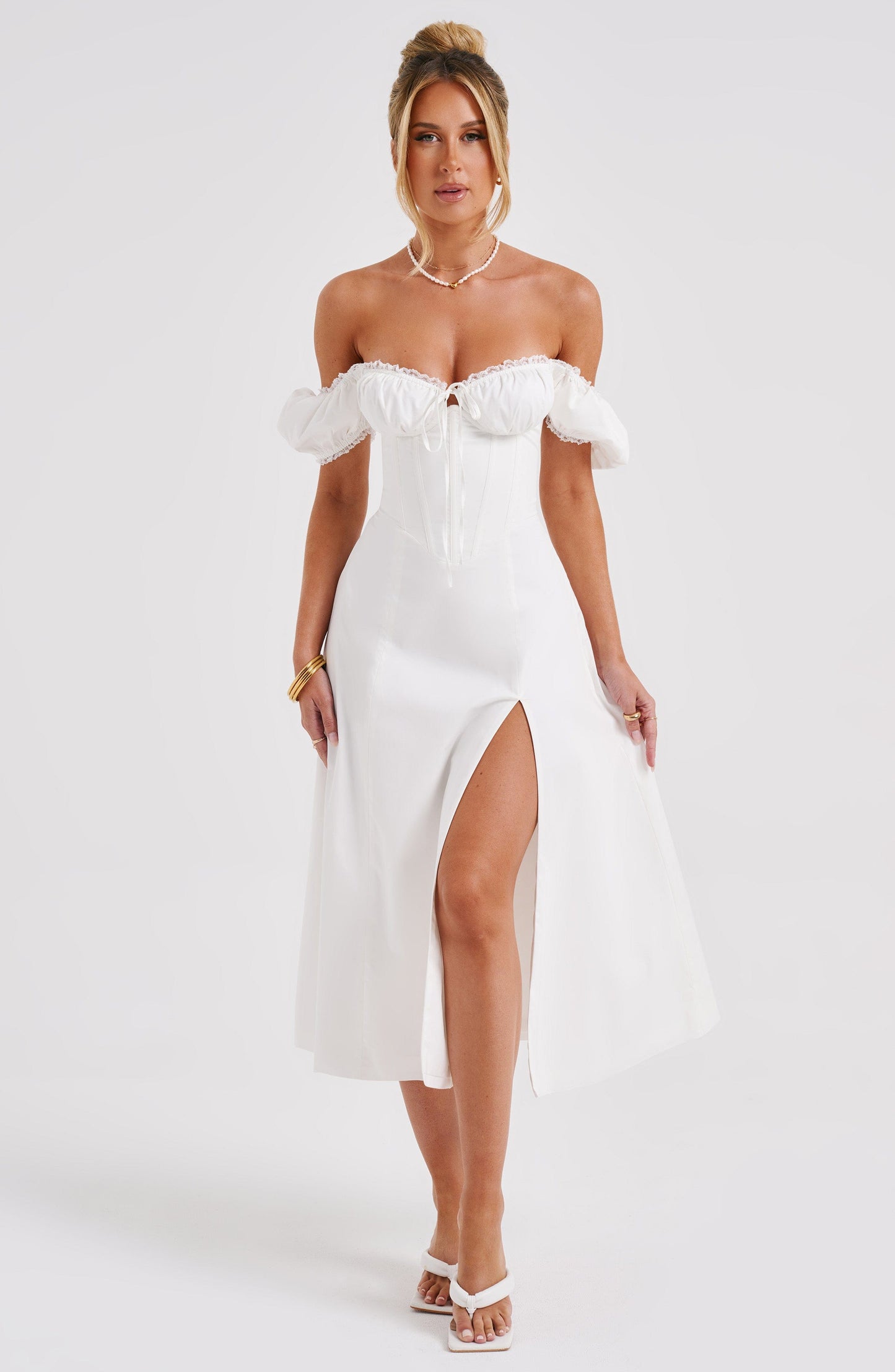 Courtney Midi Dress - Ivory - Dress - DYAVOR®