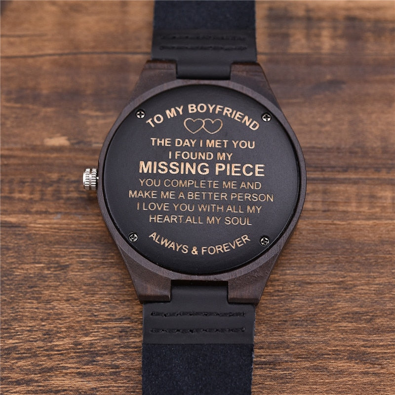 Customized Wood Watch Engrave your Personalized Logo On Back Gift Custom Watches Gift For Family - Unisex Style Watches - DYAVOR®