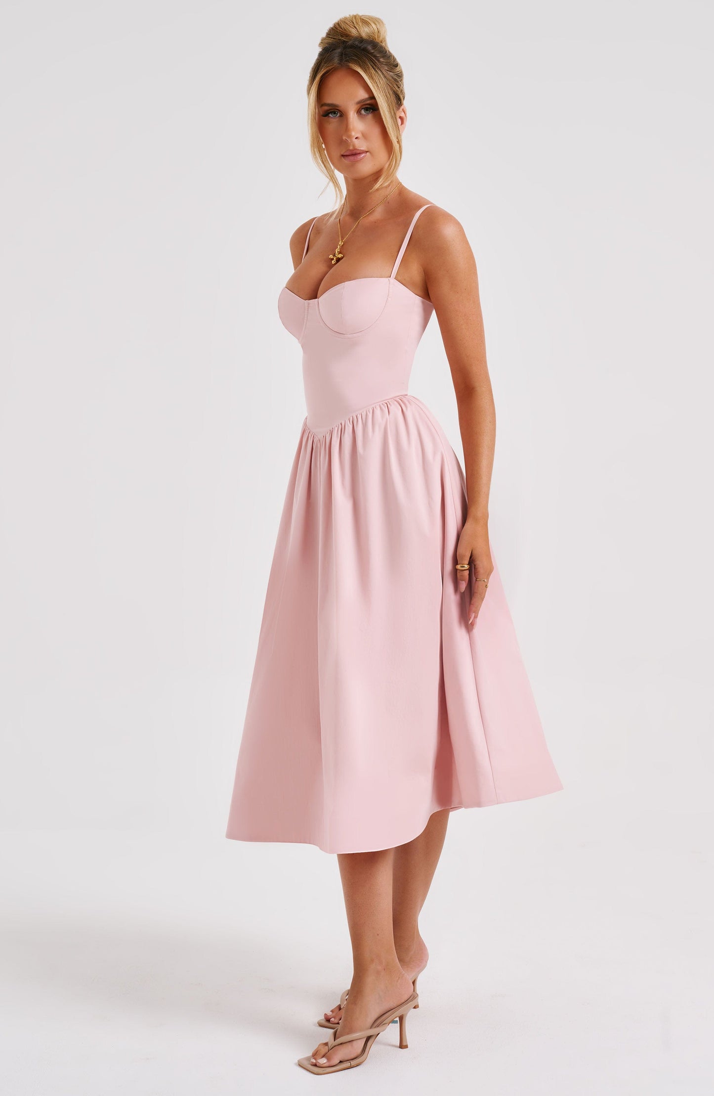 Daisey Midi Dress - Blush - Dress - DYAVOR®