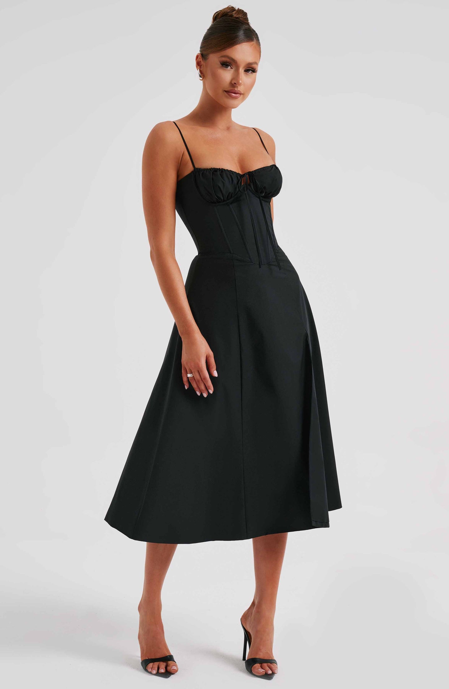 Deanna Midi Dress - Black - Dress - DYAVOR®