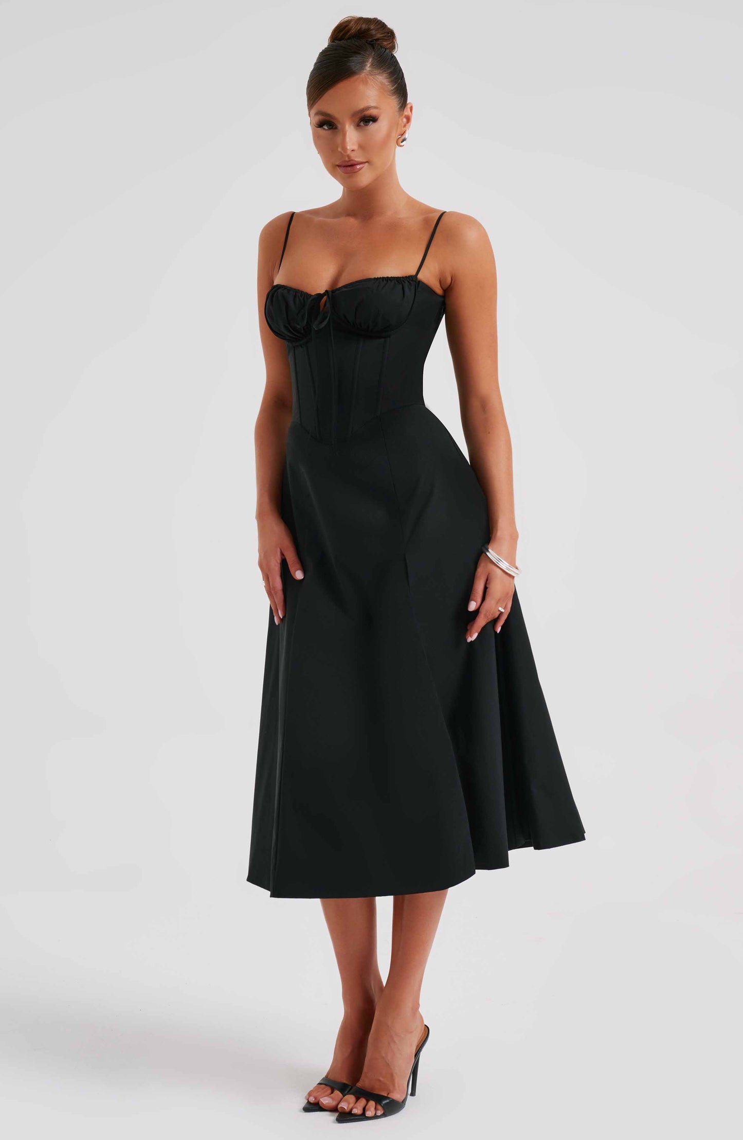 Deanna Midi Dress - Black - Dress - DYAVOR®