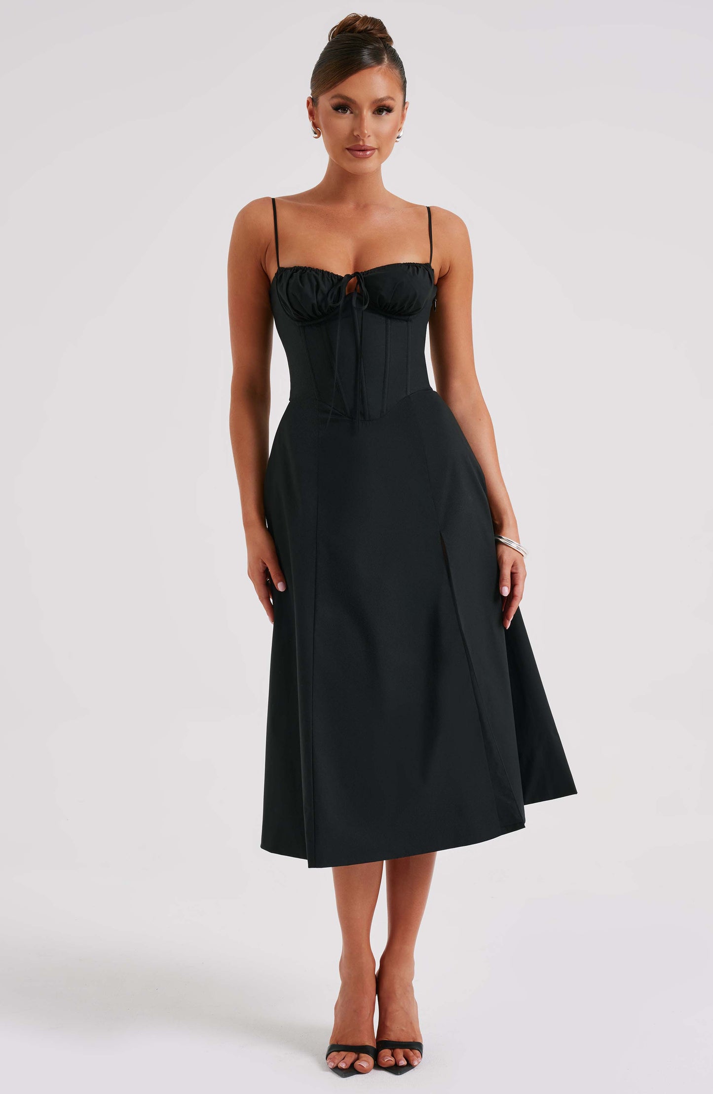 Deanna Midi Dress - Black - Dress - DYAVOR®