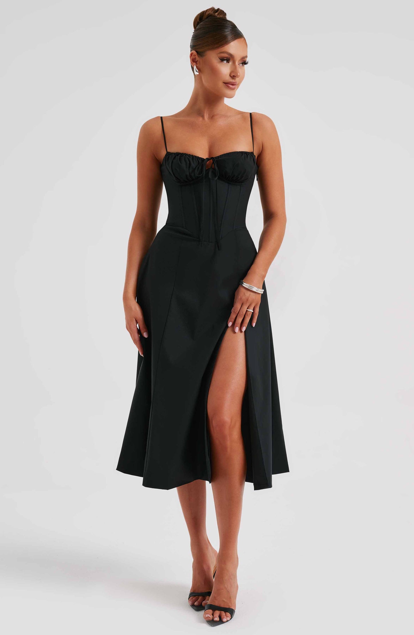 Deanna Midi Dress - Black - Dress - DYAVOR®