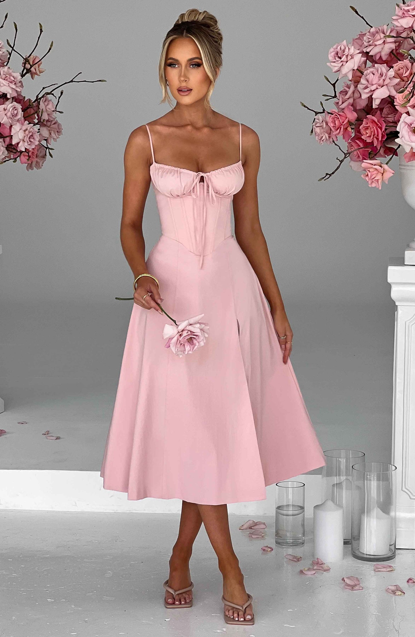 Deanna Midi Dress - Blush - Dress - DYAVOR®