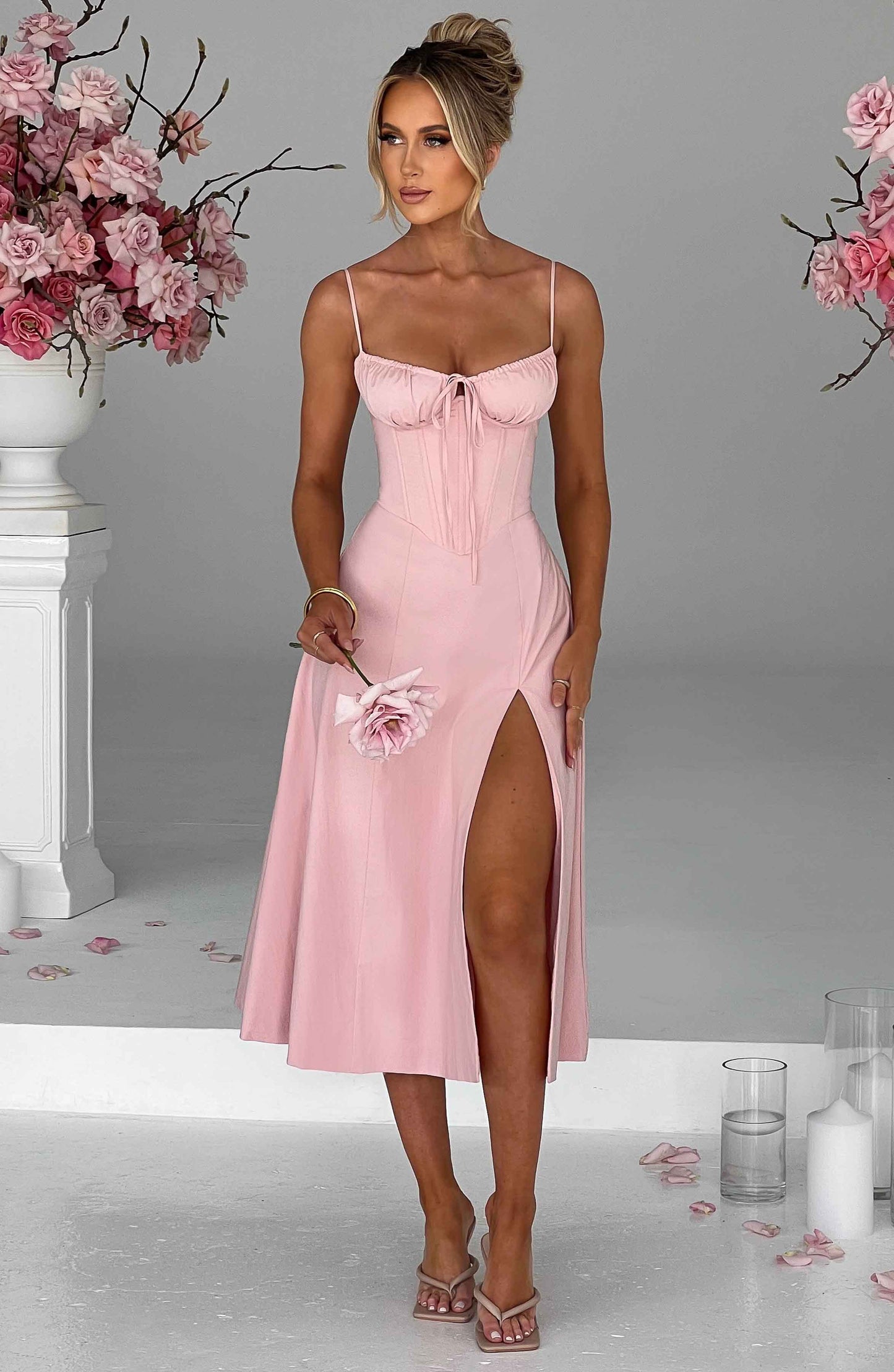 Deanna Midi Dress - Blush - Dress - DYAVOR®