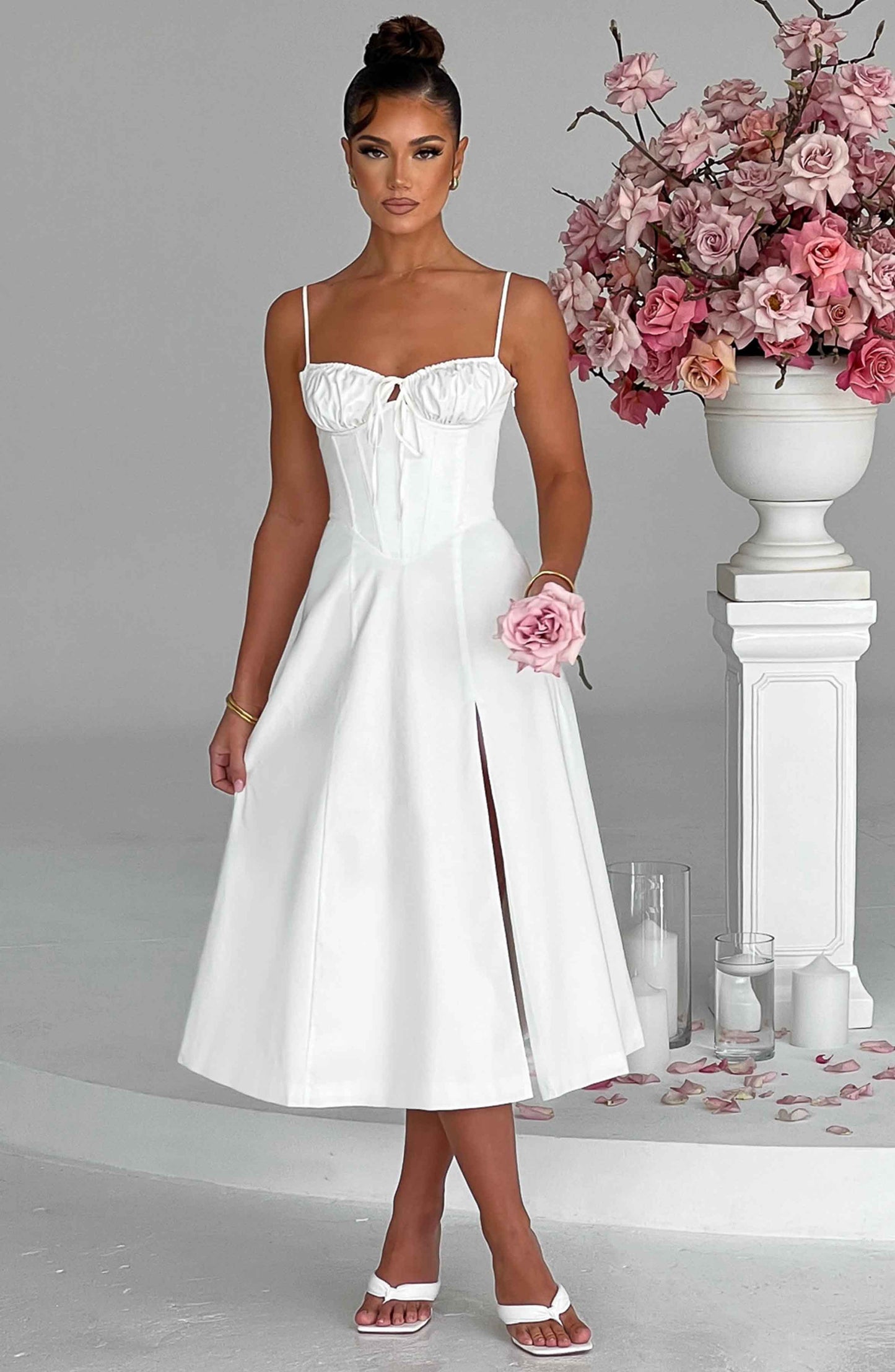 Deanna Midi Dress - Ivory - Dress - DYAVOR®