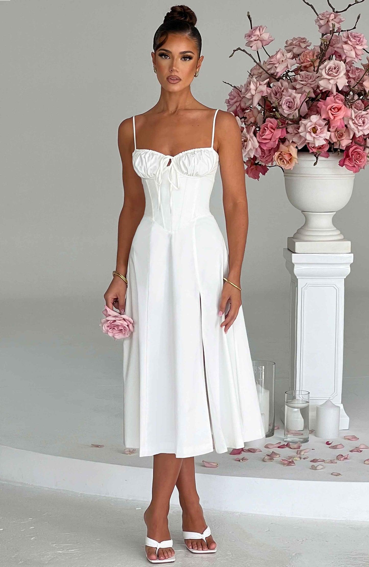 Deanna Midi Dress - Ivory - Dress - DYAVOR®