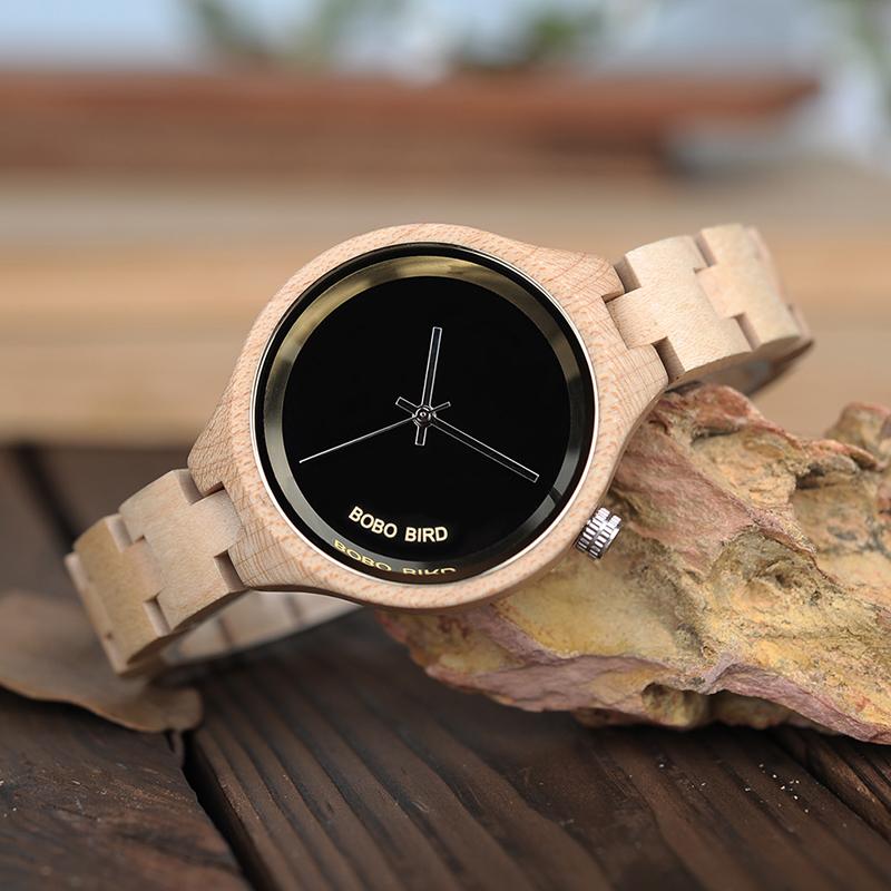 Exquisite Slant Logo Wooden Band Quartz Wristwatches for Women - Watches for Women - DYAVOR®