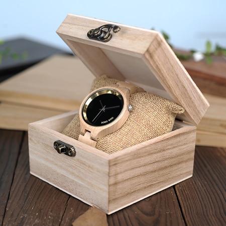 Exquisite Slant Logo Wooden Band Quartz Wristwatches for Women - Watches for Women - DYAVOR®