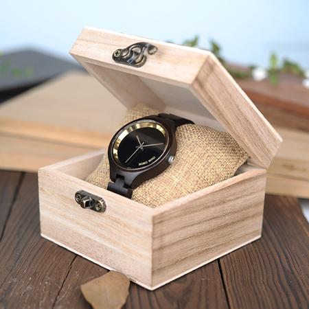 Exquisite Slant Logo Wooden Band Quartz Wristwatches for Women - Watches for Women - DYAVOR®