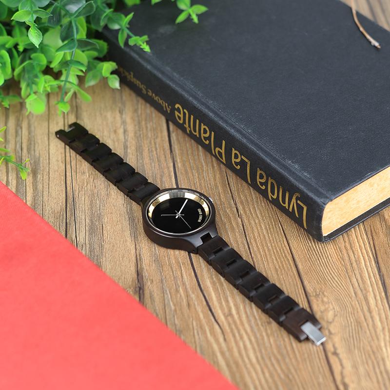 Exquisite Slant Logo Wooden Band Quartz Wristwatches for Women - Watches for Women - DYAVOR®