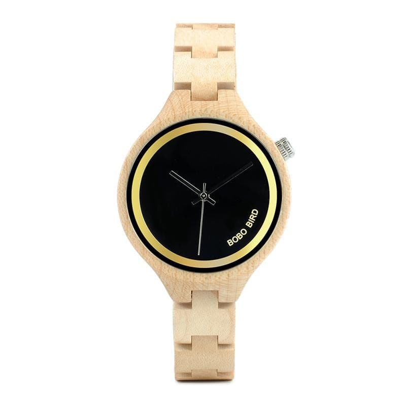 Exquisite Slant Logo Wooden Band Quartz Wristwatches for Women - Watches for Women - DYAVOR®