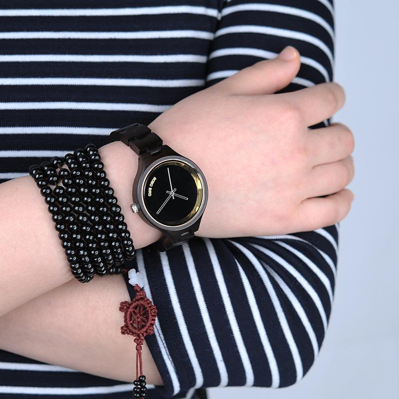 Exquisite Slant Logo Wooden Band Quartz Wristwatches for Women - Watches for Women - DYAVOR®