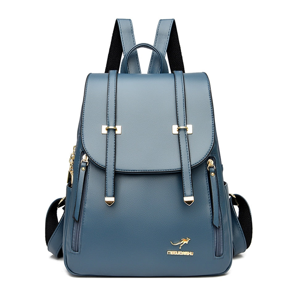 Women's Large Capacity Fashion Soft Synthetic Leather Casual Backpacks - Backpacks - DYAVOR®